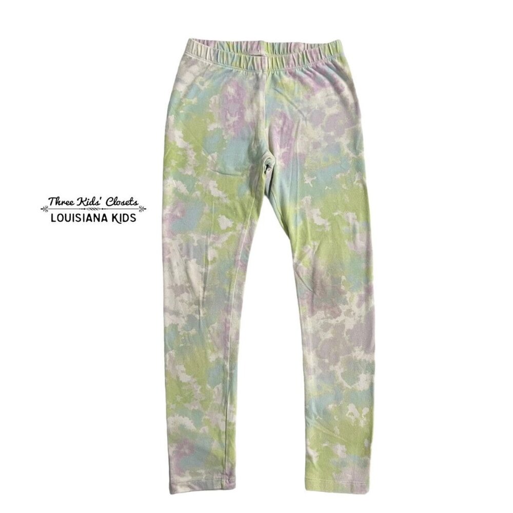 Cat & Jack M (7/8) Green Blue Purple Tie Dye Leggings